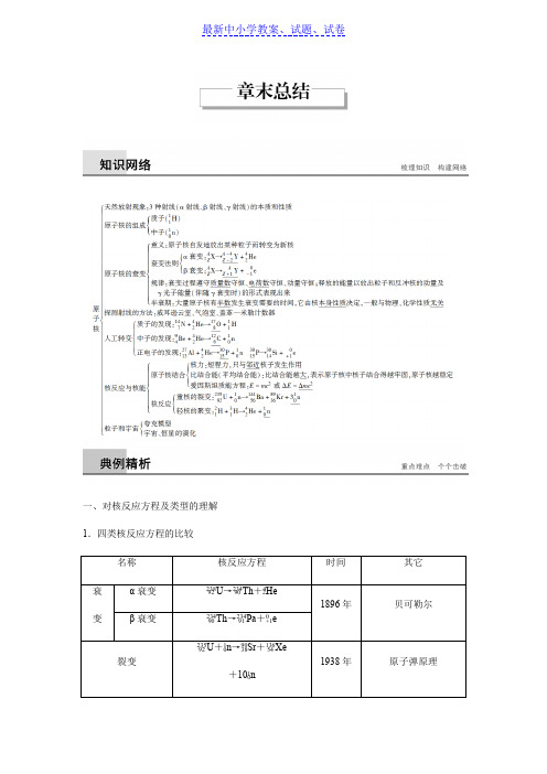 人教版高中物理选修3-5学案：第十九章章末