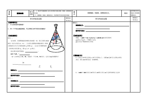 圆锥曲线导学案