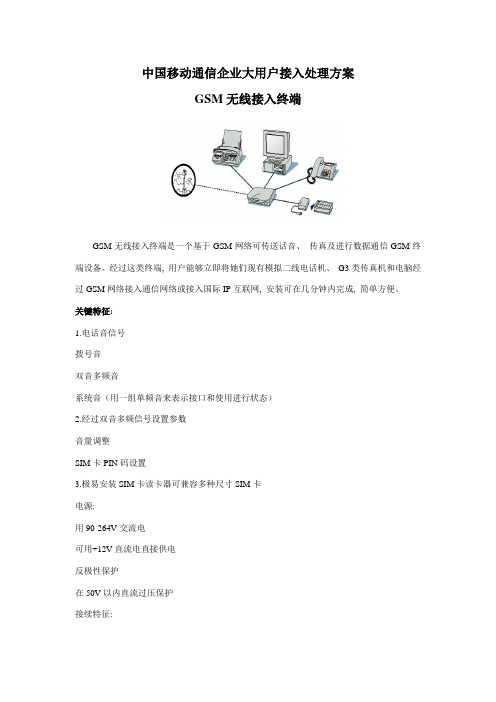 中国移动通信公司大客户接入解决方案