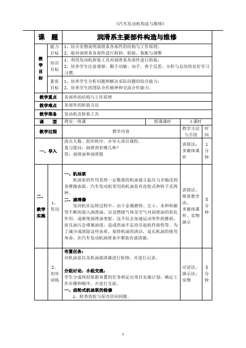 6.2润滑系主要部件构造与维修.