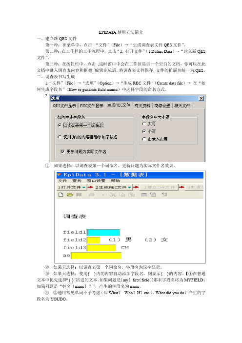 EPIDATA教程