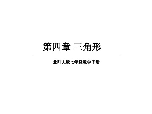 北师大版数学七年级下册课件：第四章三角形复习