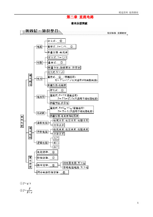 「精品」高中物理第二章直流电路章末分层突破学案教科版选修3_1