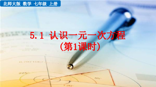 北师大版七年级数学上册第五章一元一次方程5.1 认识一元一次方程(2课时)PPT课件