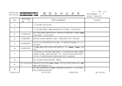 图纸会审单