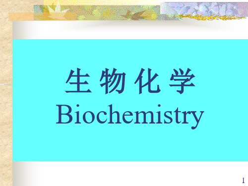 高中生物竞赛生物化学绪论课件 (1)