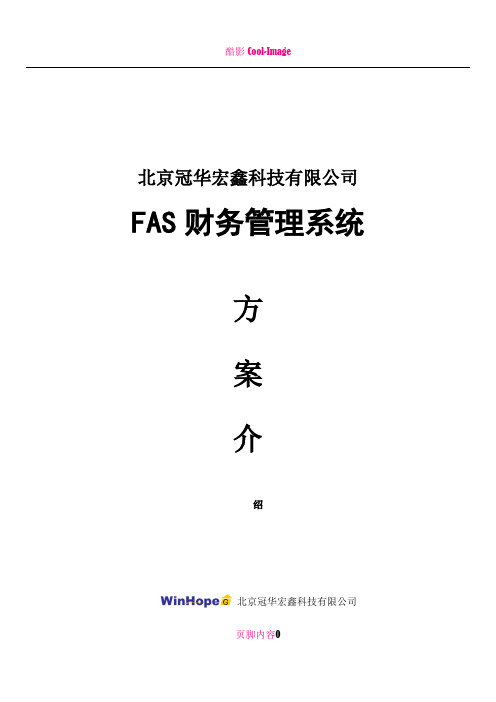 FAS财务管理系统解决方案V4