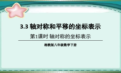 部编湘教版八年级数学下册优质课件 第1课时 轴对称的坐标表示 (2)