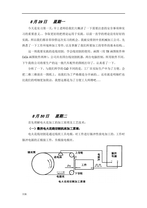 线切割实习报告(一)