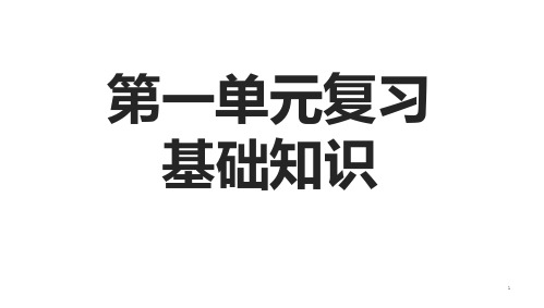 第一二单元基础知识复习课件 部编版语文八年级下册