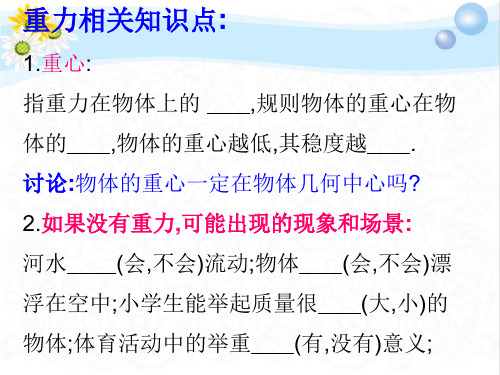 新人教版初中物理重力第二课时PPT课件