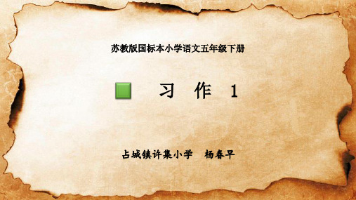 习作1观察一种自然现象教学课件苏教版语文五年级下册习作1二八月看巧云公开课PPT杨春早