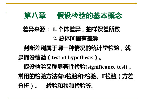 第8章假设检验