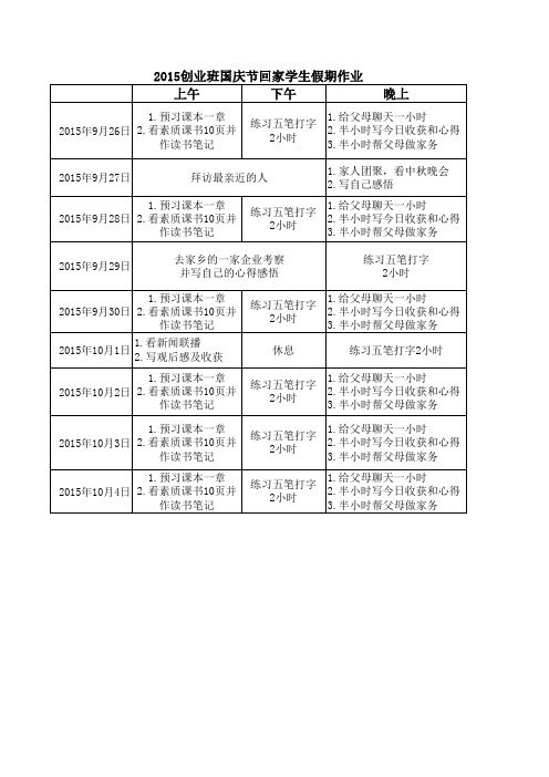 2015国庆学生作业