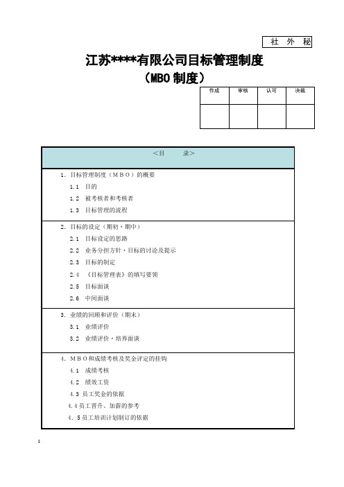 (管理与人事)MBO制度