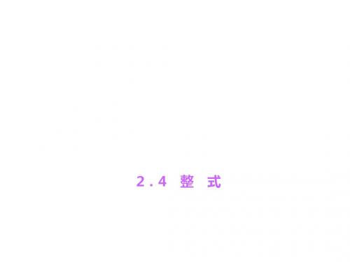 七年级数学上册(湘教版)课件:2.4 整 式