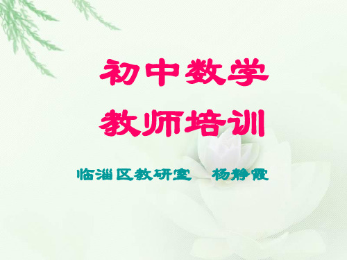 初中数学教师培训资料