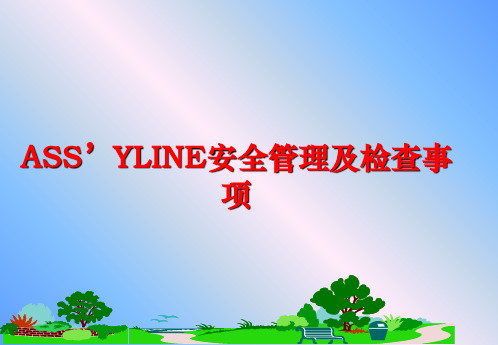 最新ass’yline安全及检查事项