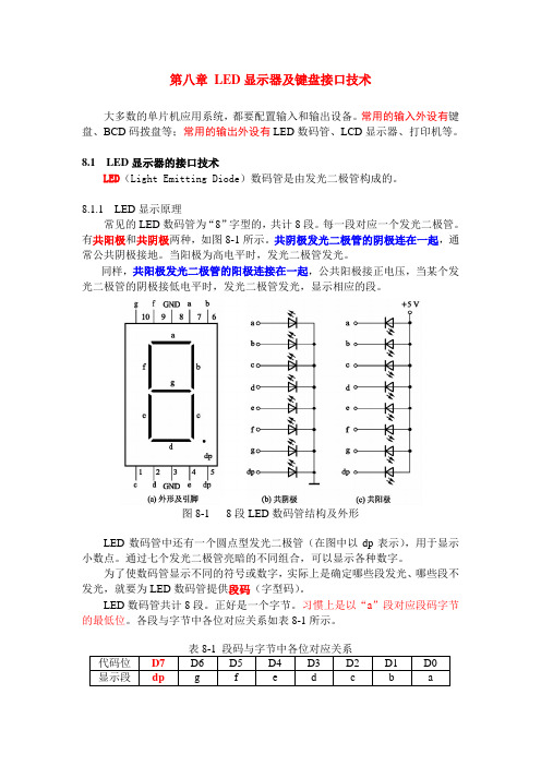 第8章 LED显示及键盘接口技术1