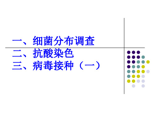 细菌分布调查抗酸染色病毒接种PPT课件