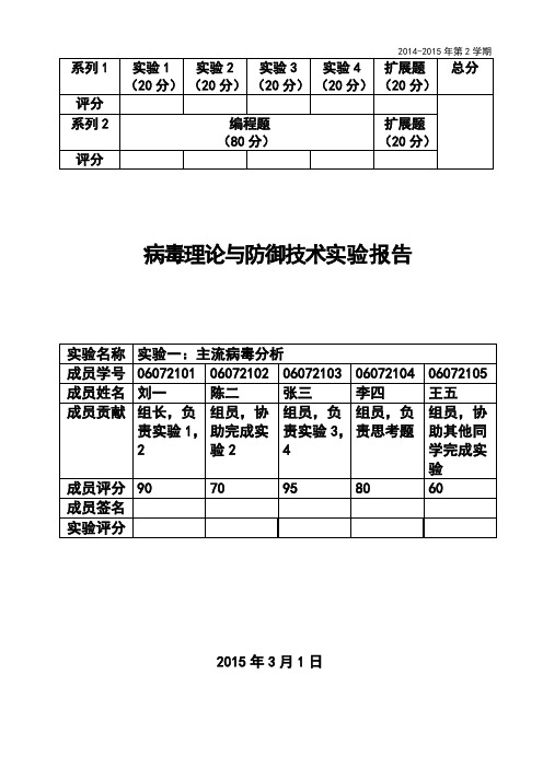 计算机病毒实验报告-1