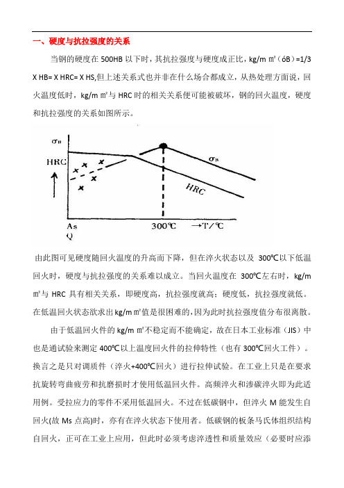 硬度与抗拉强度的关系对照表