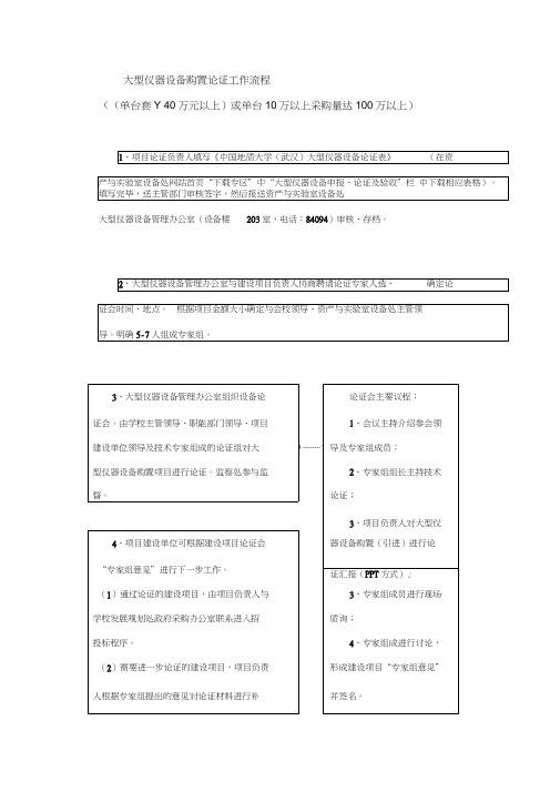 大型仪器设备购置论证工作流程