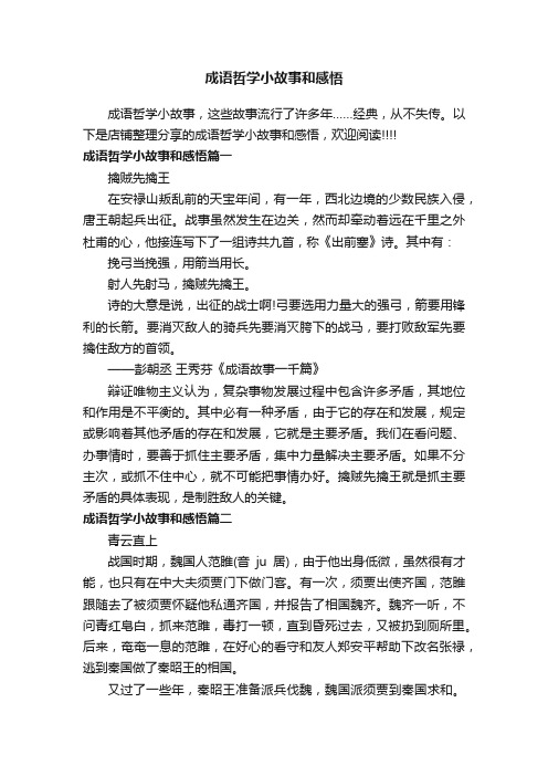 成语哲学小故事和感悟