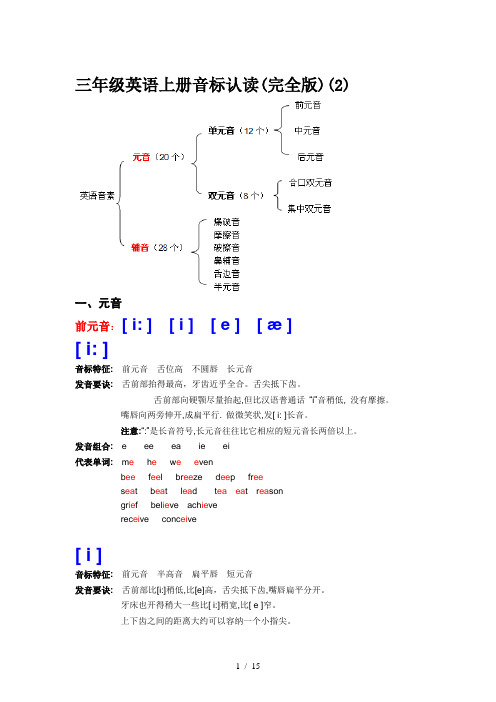 三年级英语上册音标认读(完全版)(2)