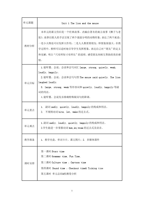 译林英语六年级下册全册教案