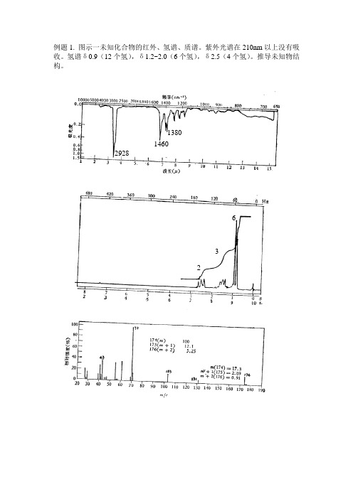 有机波谱综合解析例题