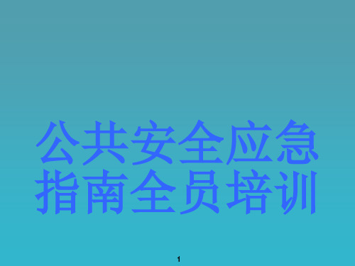 公共安全应急指南教育培训