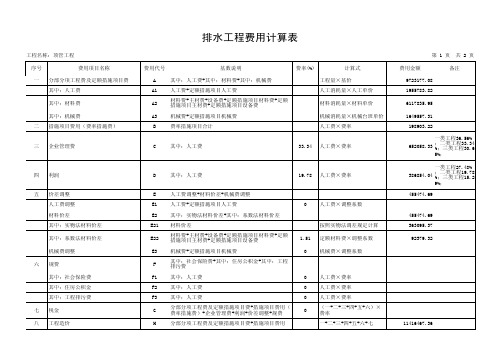 顶管工程预算范例