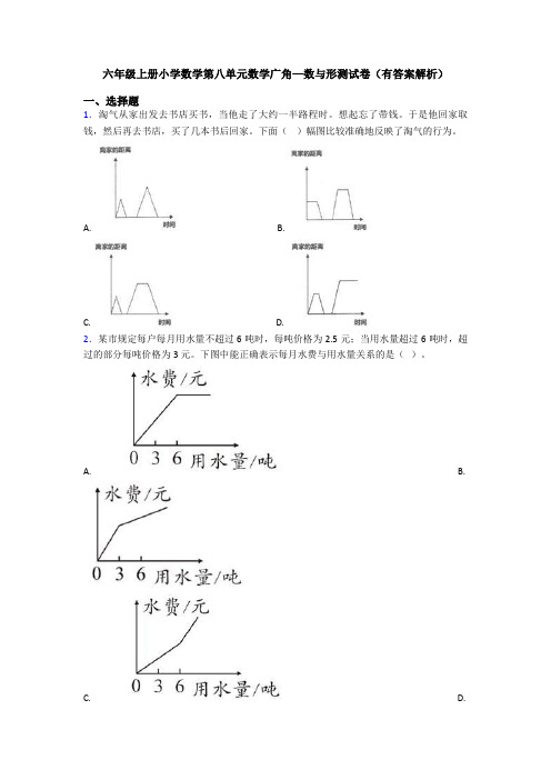 六年级上册小学数学第八单元数学广角—数与形测试卷(有答案解析)