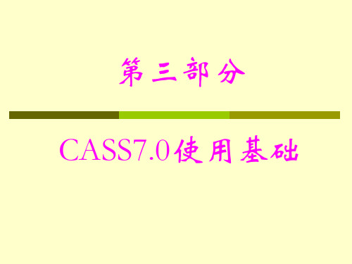 CASS使用基础