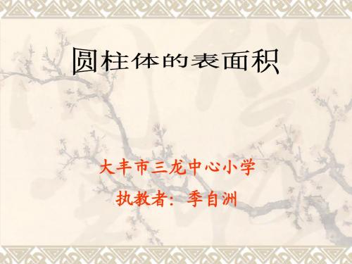 圆柱表面积的计算2