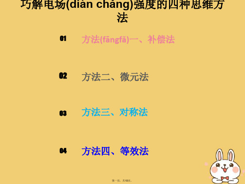 高考物理总复习第七章静电场714素养培养巧解电场强的四种思维方法课件