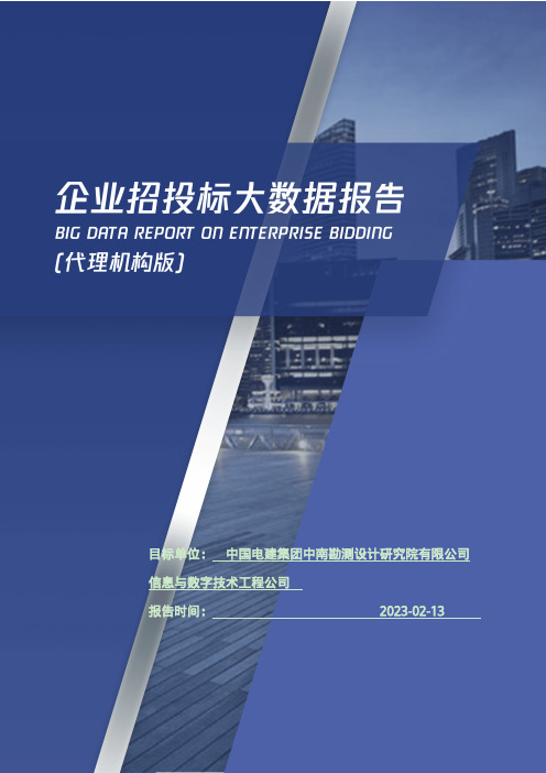 中国电建集团中南勘测设计研究院有限公司信息与数字技术工程公司_企业报告(代理机构版)