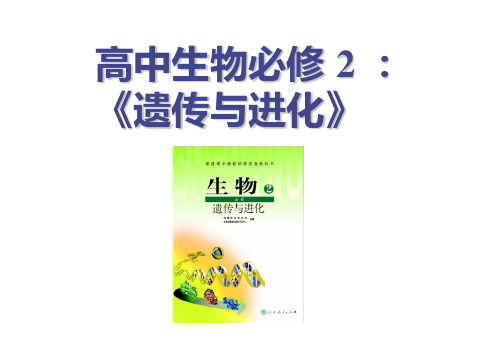 人教版高中生物必修2：《遗传与进化》教材分析