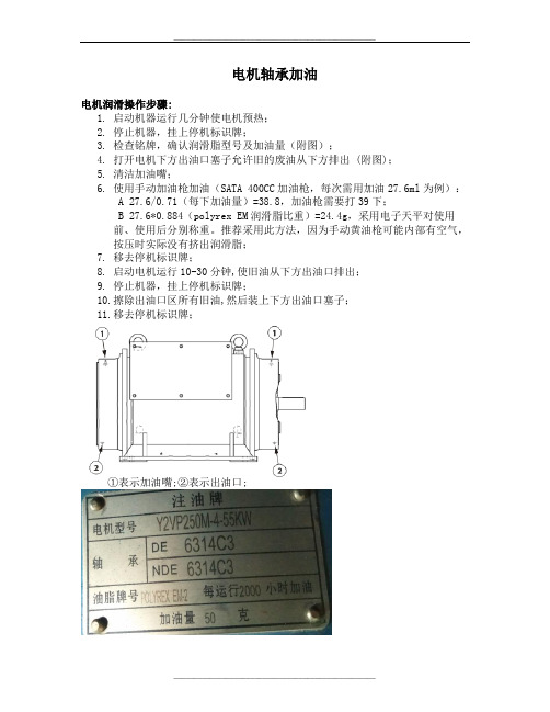 电机轴承加油步骤