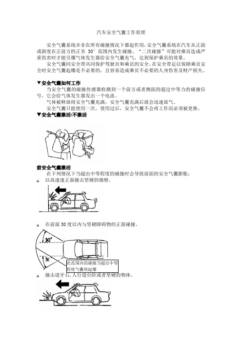 汽车安全气囊工作原理