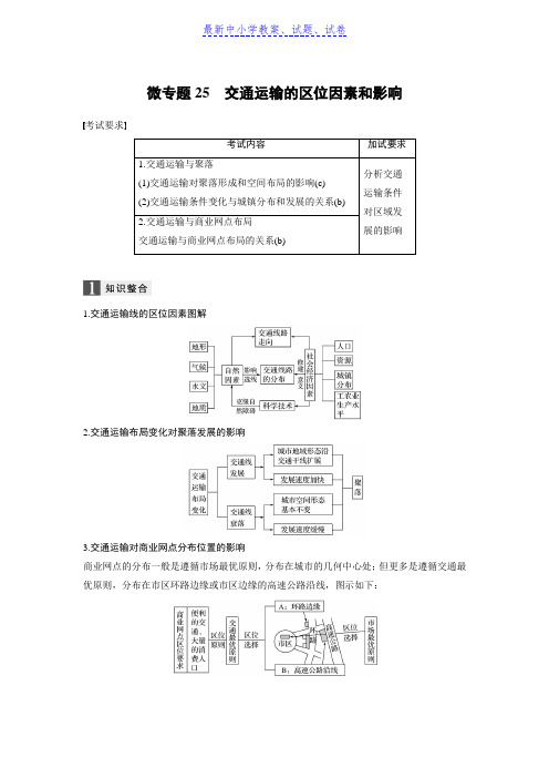 【精选】高考地理浙江选考新增分二轮优选习题：专题六 区域产业活动 微专题25 Word版含答案