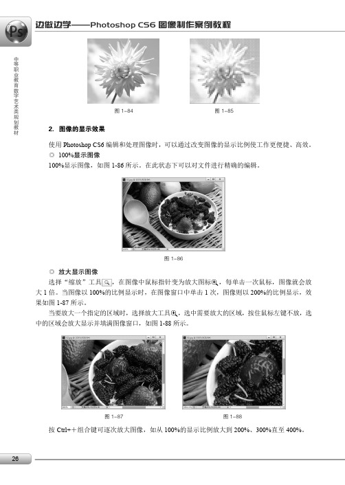 2．图像的显示效果_边做边学——Photoshop CS6 图像制作案例教程_[共2页]