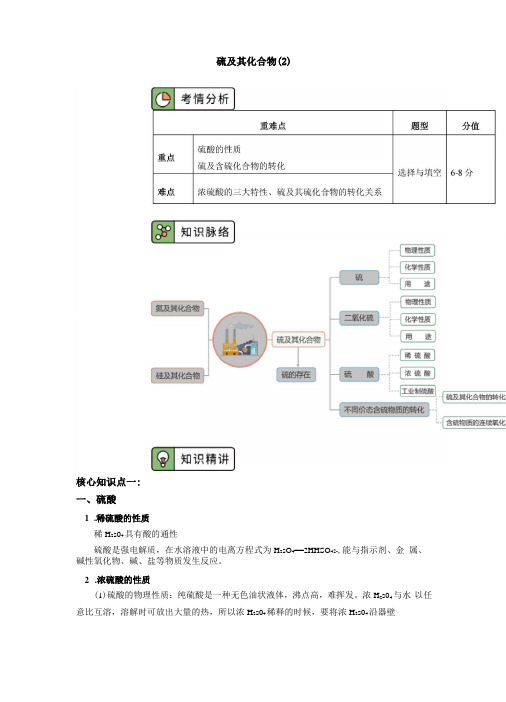 必修2硫及其化合物