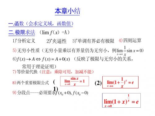 大学高数第一章习题课