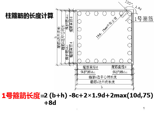 柱箍筋长度以及根数计算公式