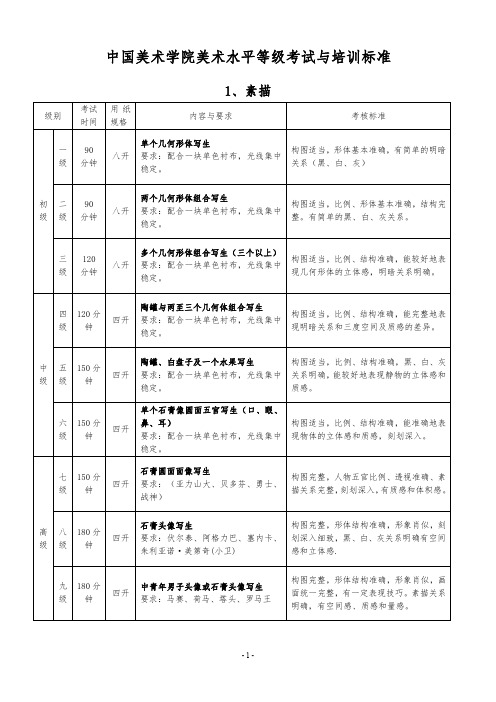 中国美术学院美术水平等级考试与培训标准 _.pdf