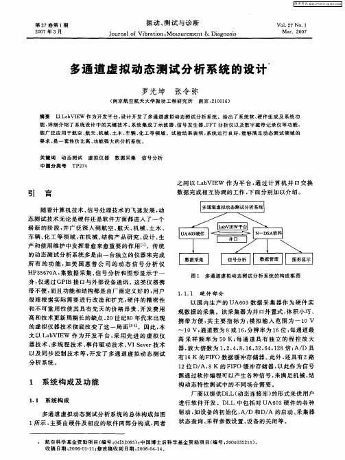 多通道虚拟动态测试分析系统的设计