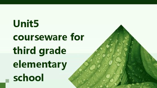 小学英语三年级下册Unit5课件