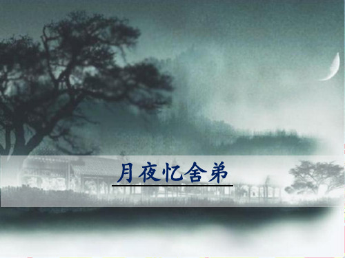 《月夜忆舍弟 》PPT课件